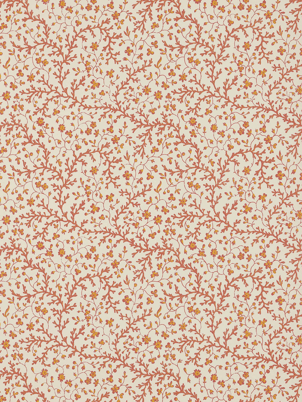 Fleurs de corail wallpaper in Creme