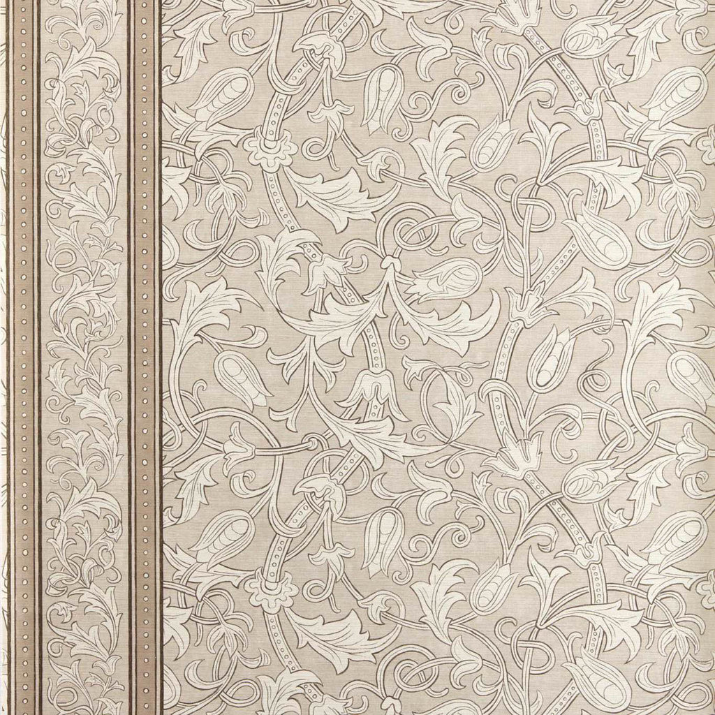 Etched Scrolling Tulip in Parchment by Morris & Co.