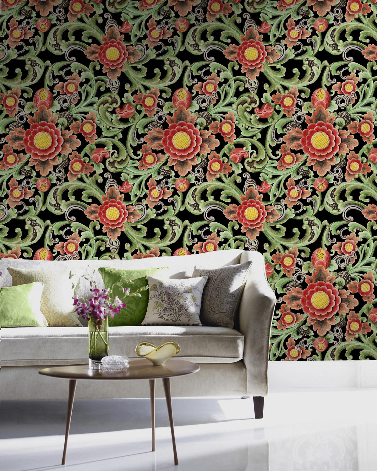 FLORAL PAINTING WALLPAPER