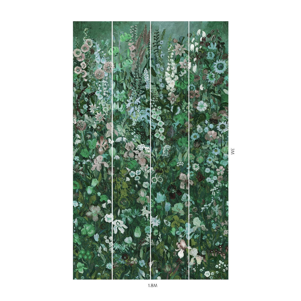 FLORIBUNDA MAGNA Wallpaper - Verde