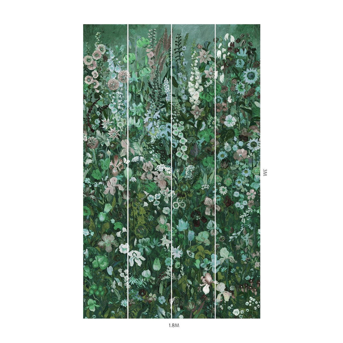 FLORIBUNDA MAGNA Wallpaper - Verde