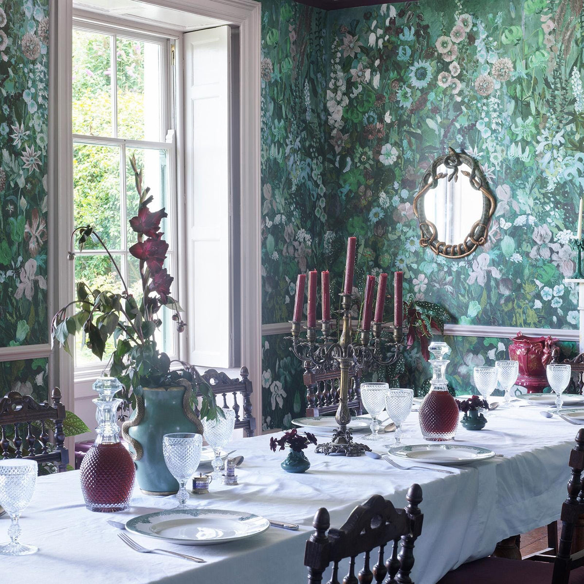FLORIBUNDA MAGNA Wallpaper - Verde