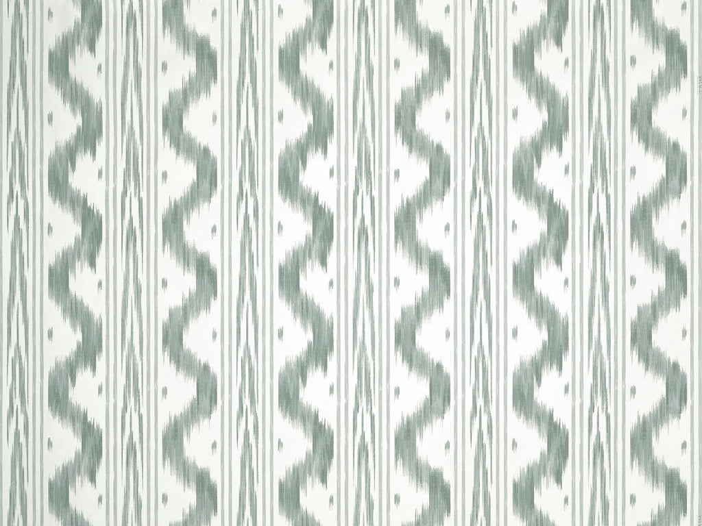 Toile de nantes intisse wallpaper in Celadon
