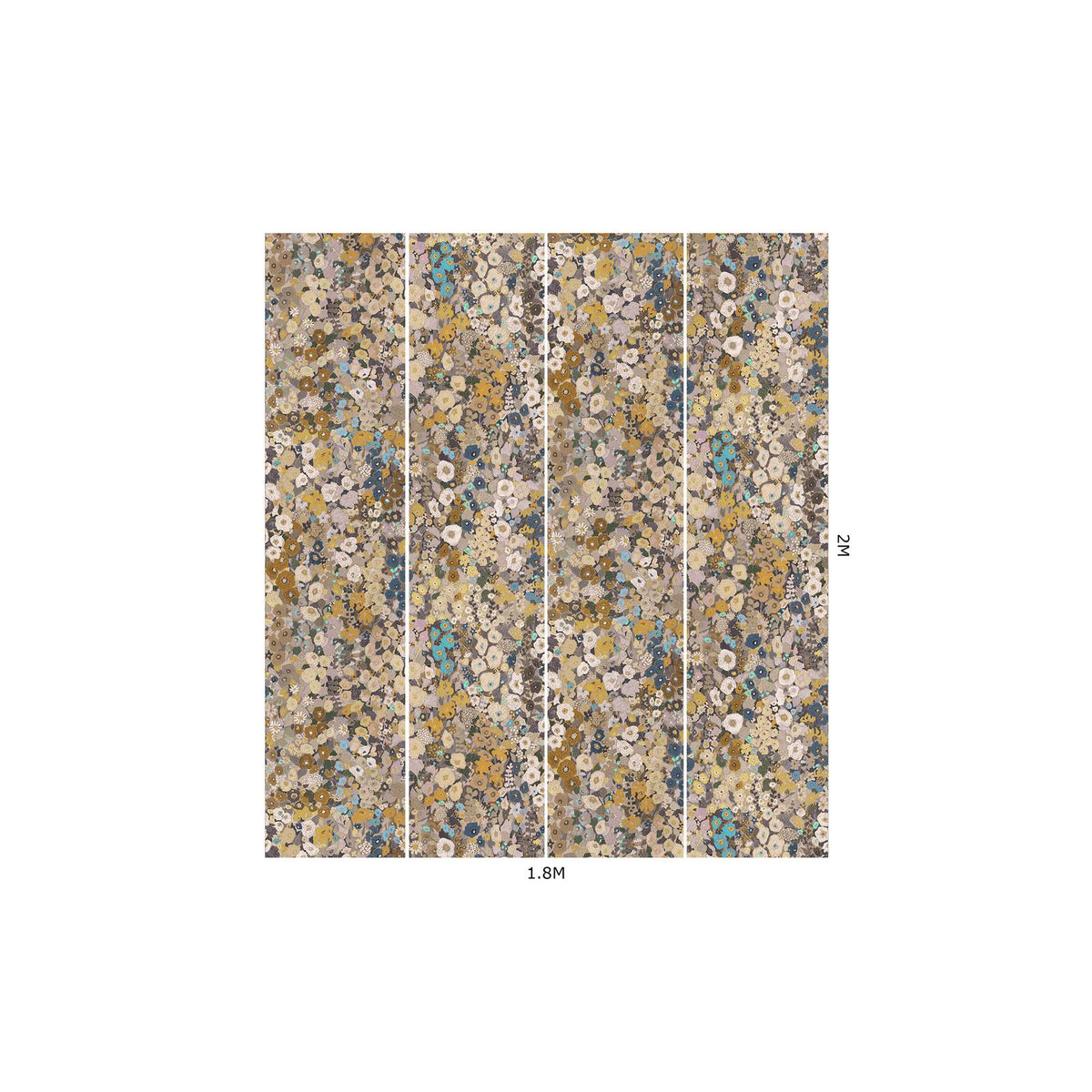 HOLLYHOCKS Wallpaper - Flax
