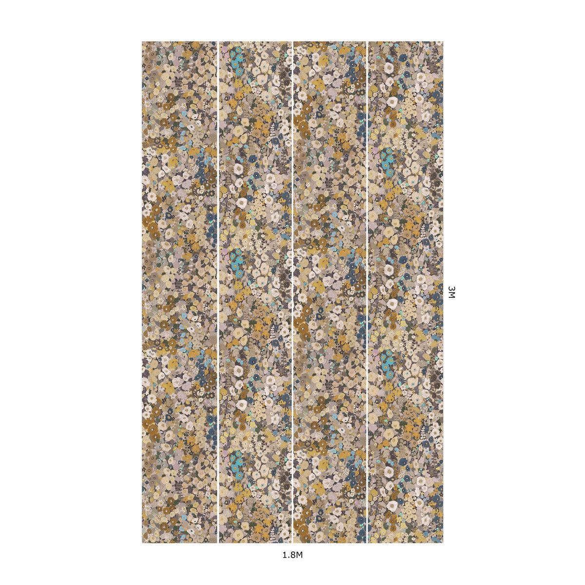 HOLLYHOCKS Wallpaper - Flax