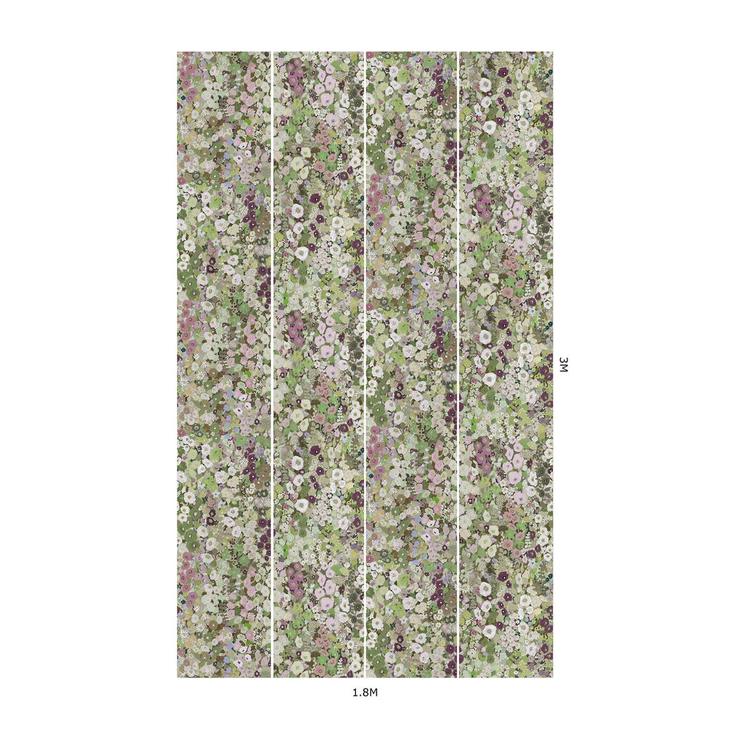 HOLLYHOCKS Wallpaper - Meadow