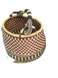 woven basket with handles