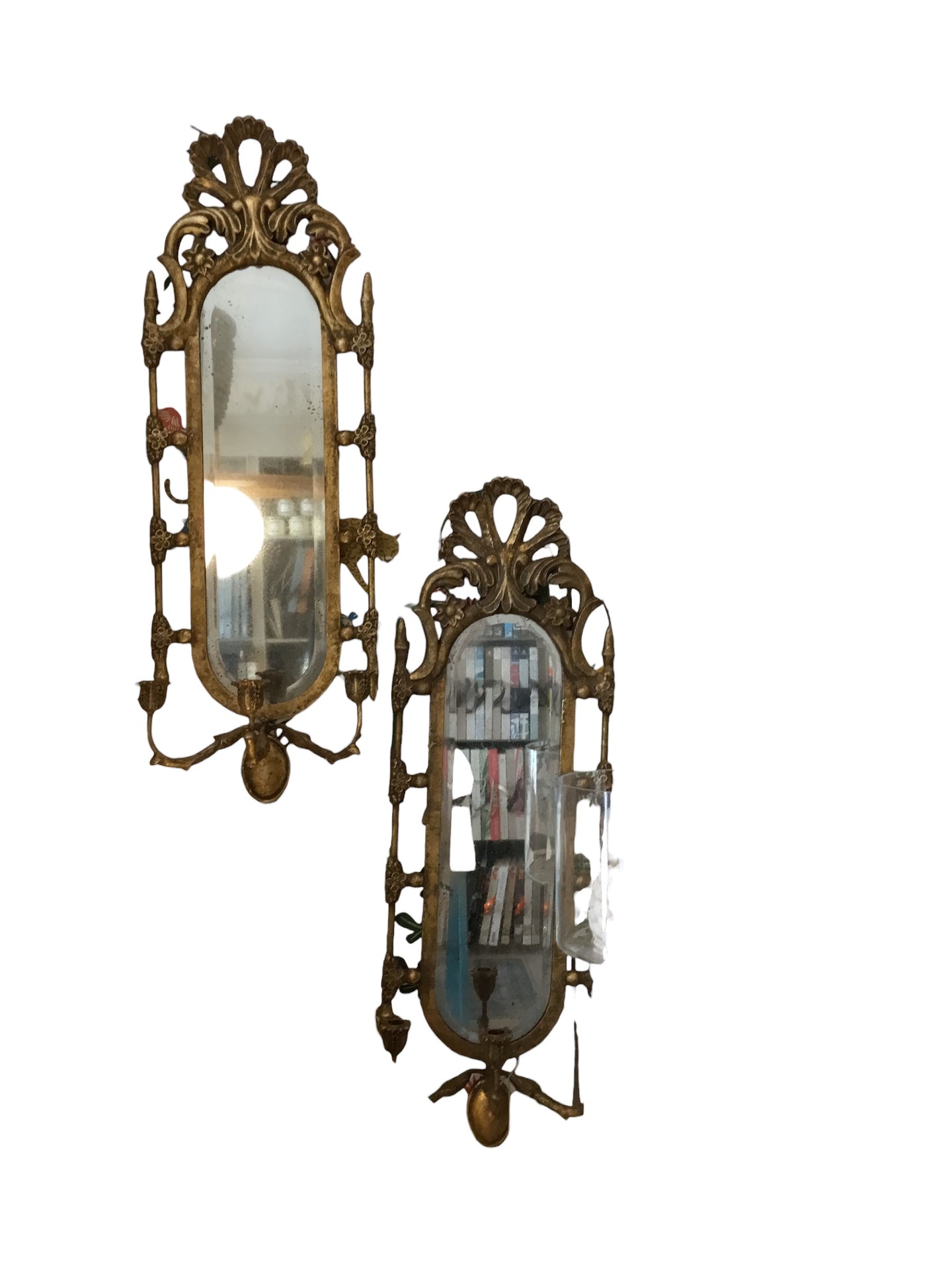 PR MIRRORED CANDLE WALL SCONCES