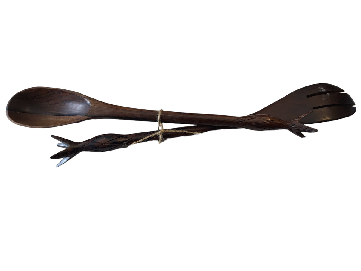 wooden salad utensils