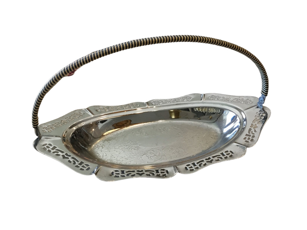 SILVER TRAY WITH HANDLE