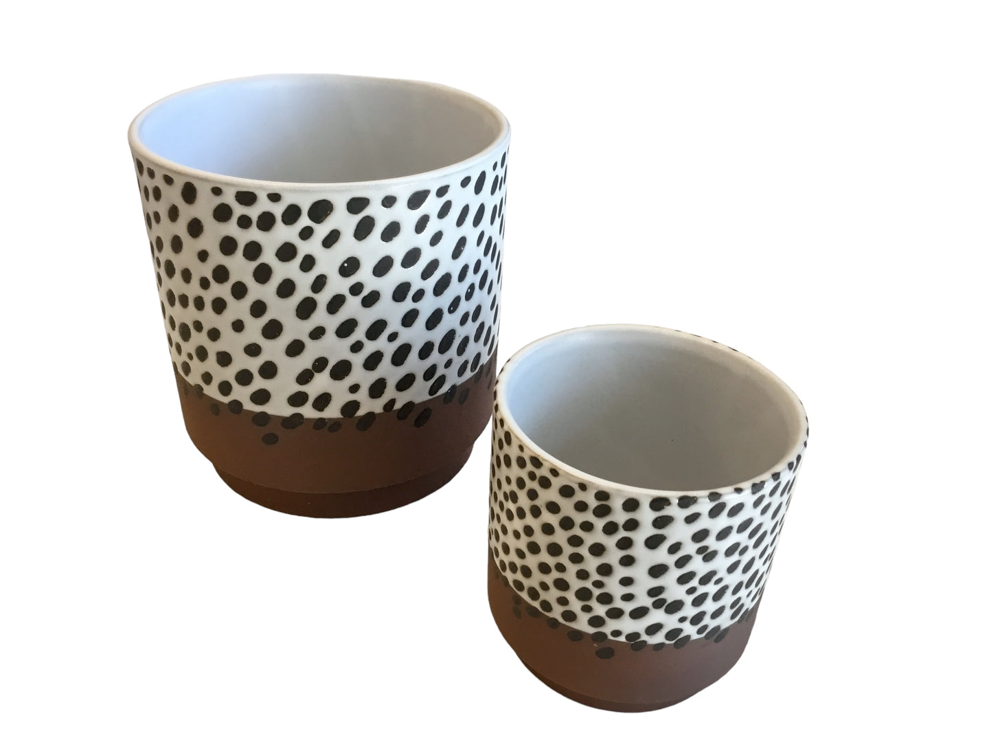 Black & White Pots - Set of 2