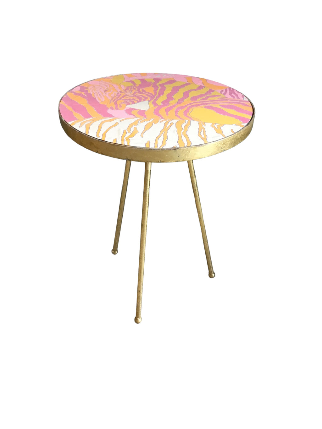 vintage zebra table