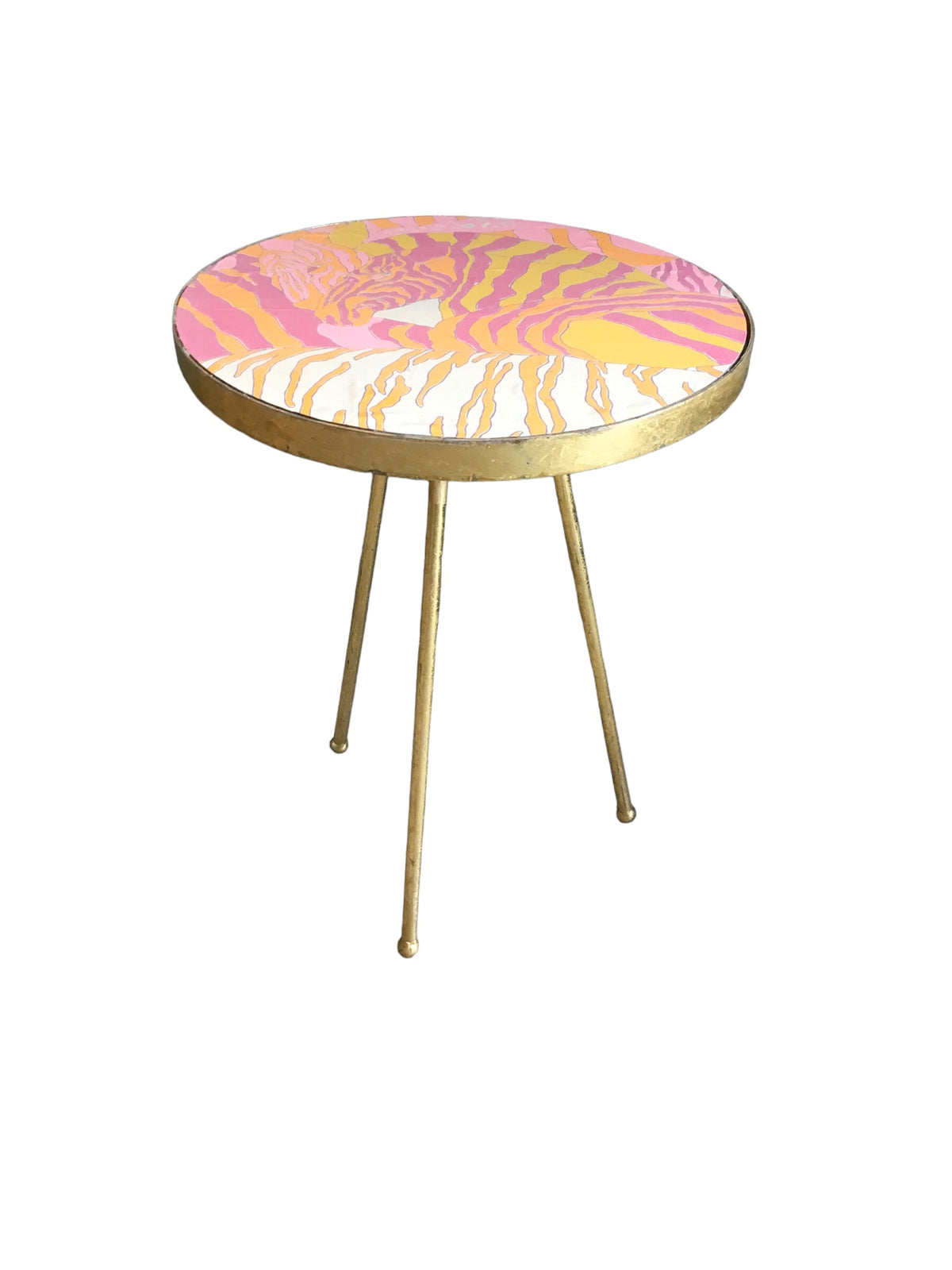 vintage zebra table