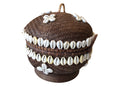 african beaded shell basket