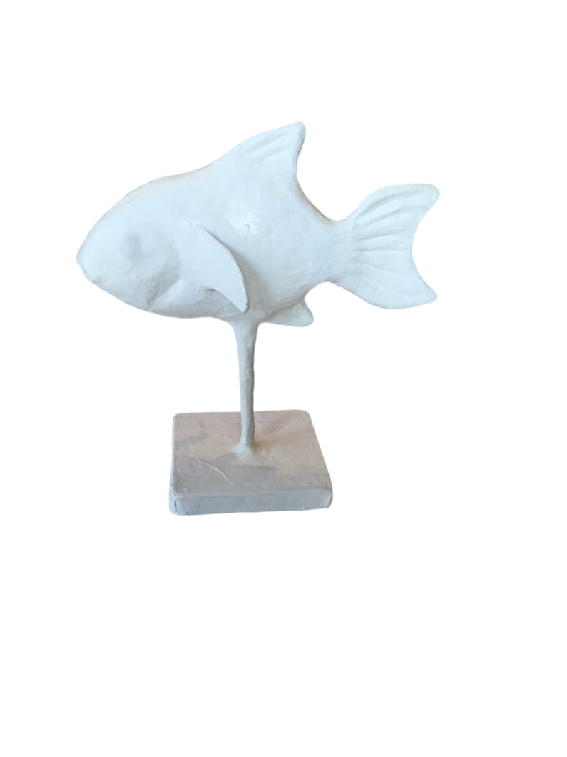 Paper Mache Fish on Stand