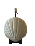 pair vintage shell lamps