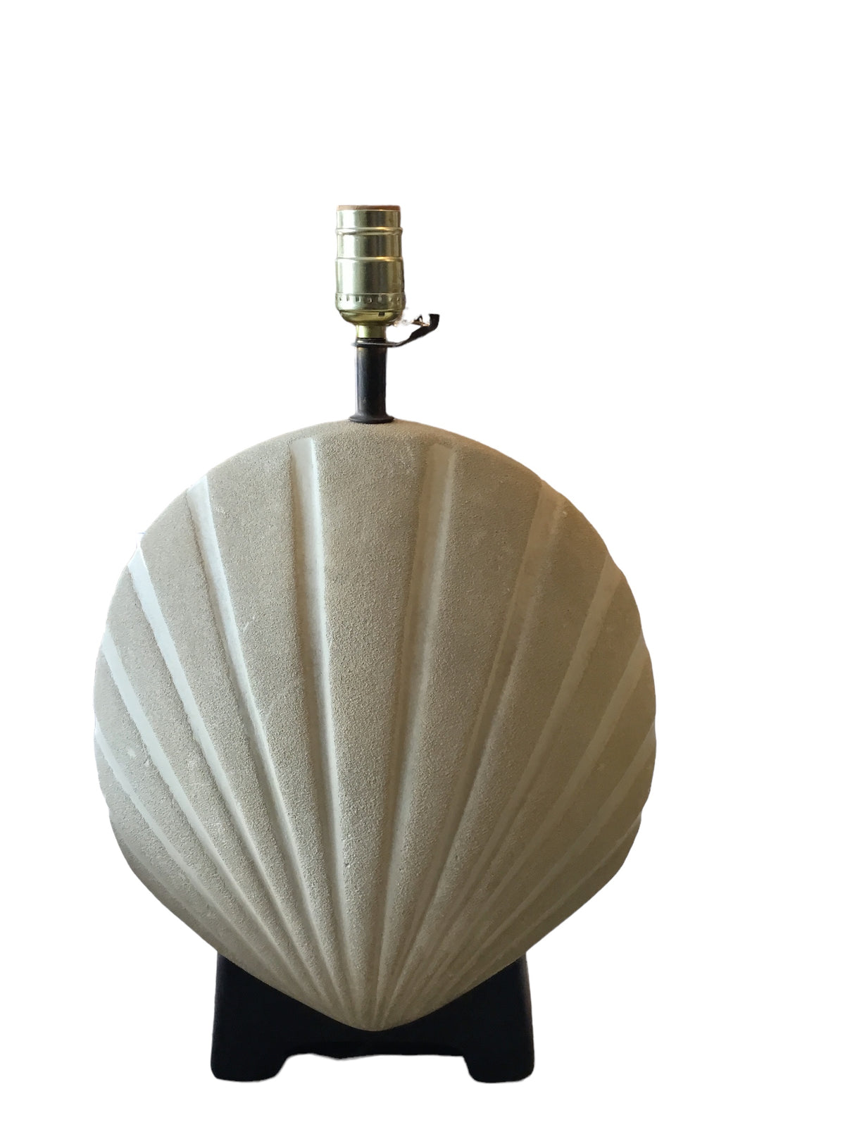 pair vintage shell lamps