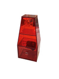 red lucite music box