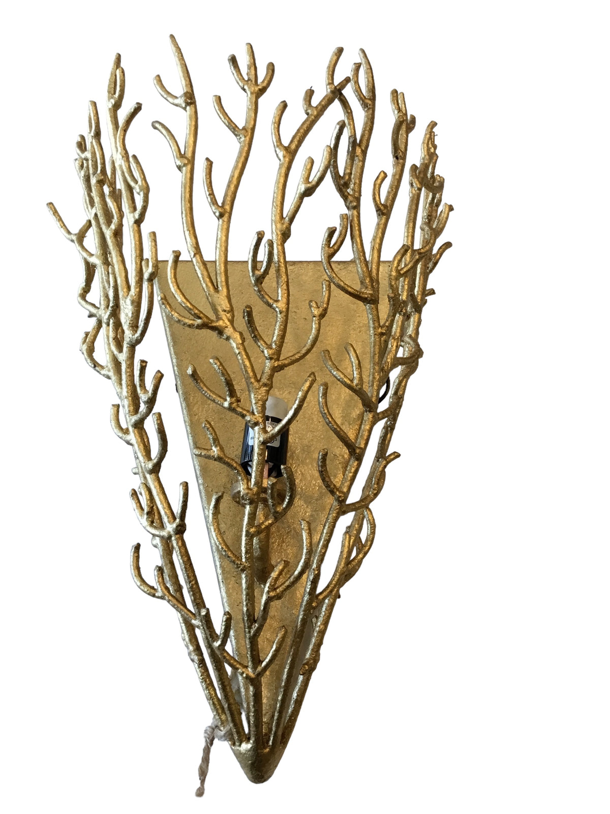 pair gold twig wall lights
