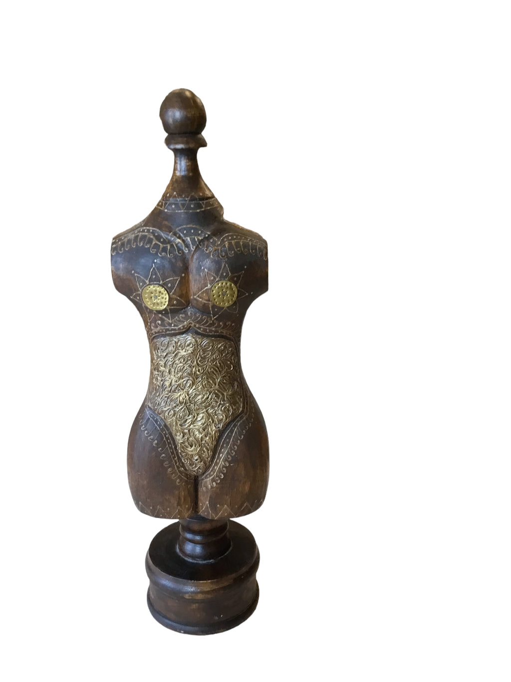 mini wood dress form