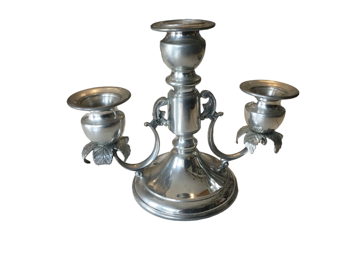 pewter candleabra