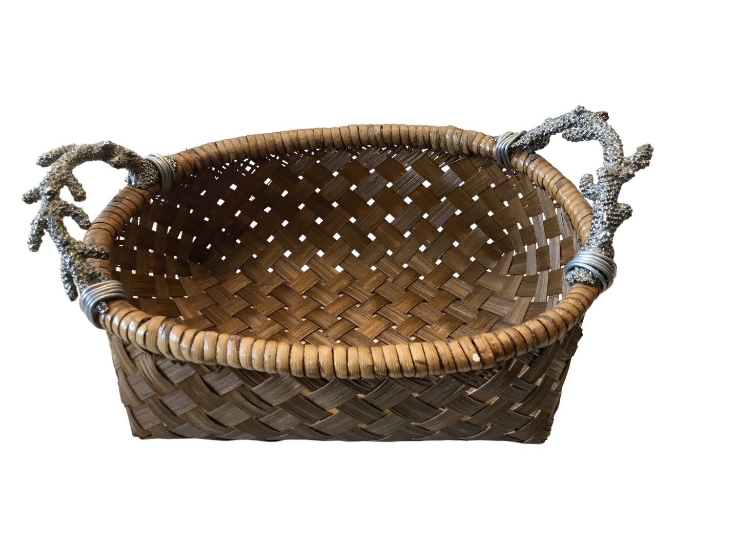 Silver Coral Handle Basket