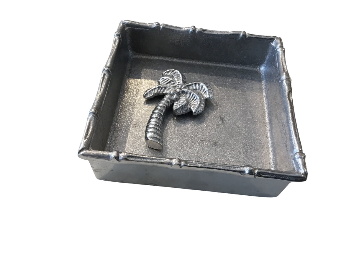 silver bamboo cocktail napkin holder