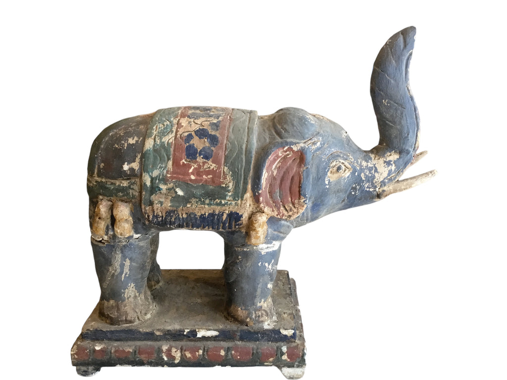 vintage wooden elephant