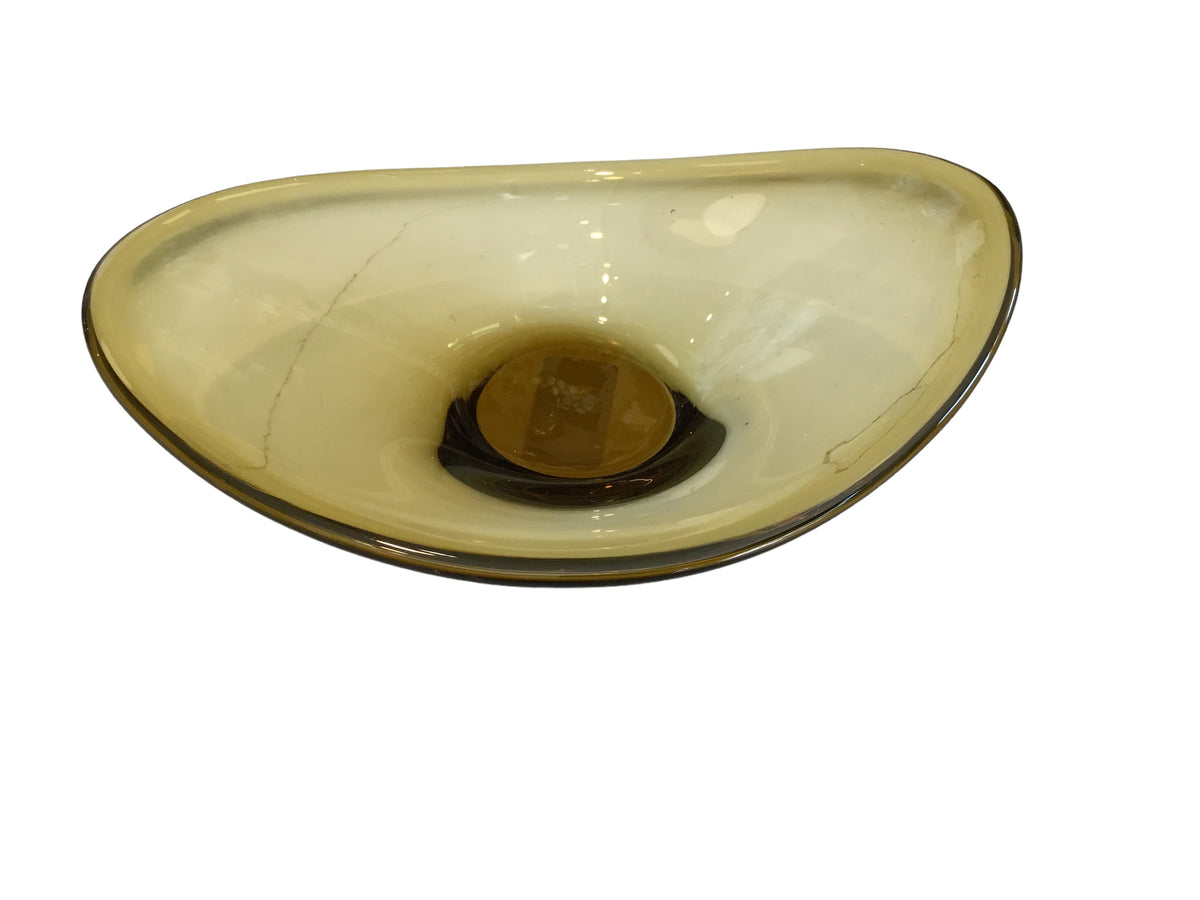 green glass dish