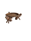 Wood Stand with 3 Elephants