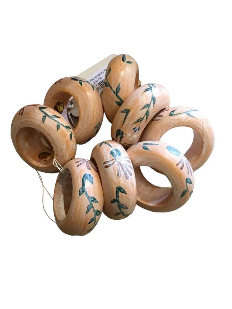 8 Terracotta Napkin Rings
