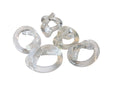 set of lucite pretzel napkin rings