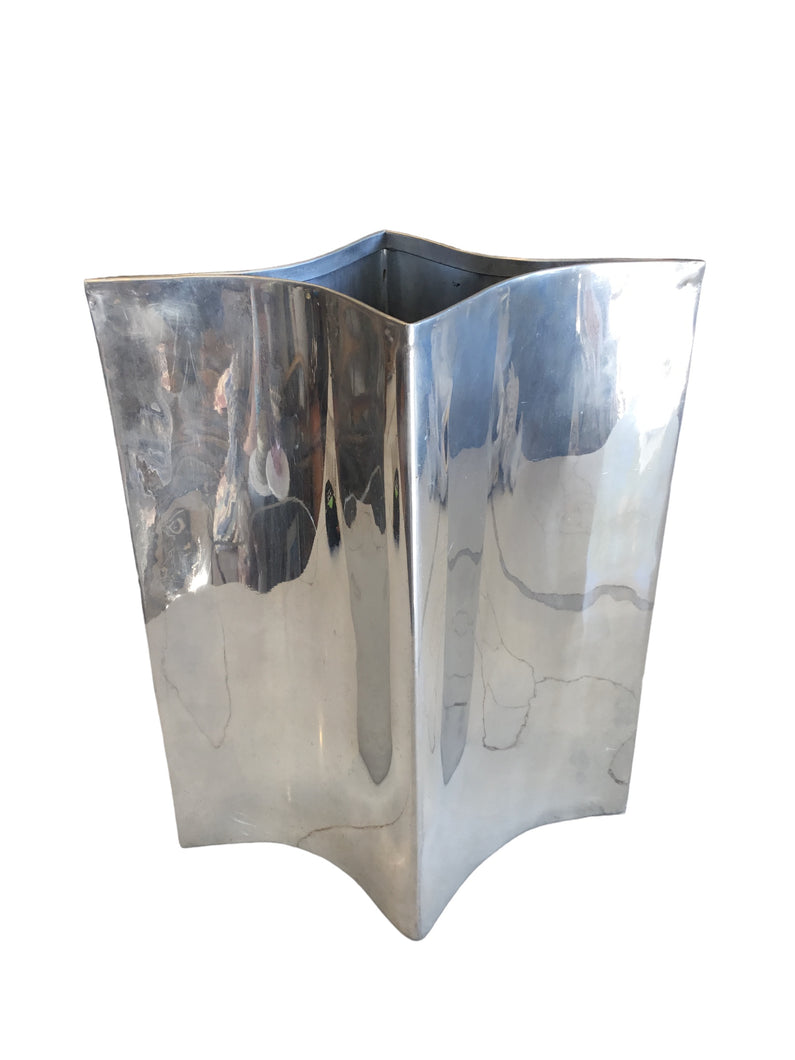 4 Point Silver Metal Vase
