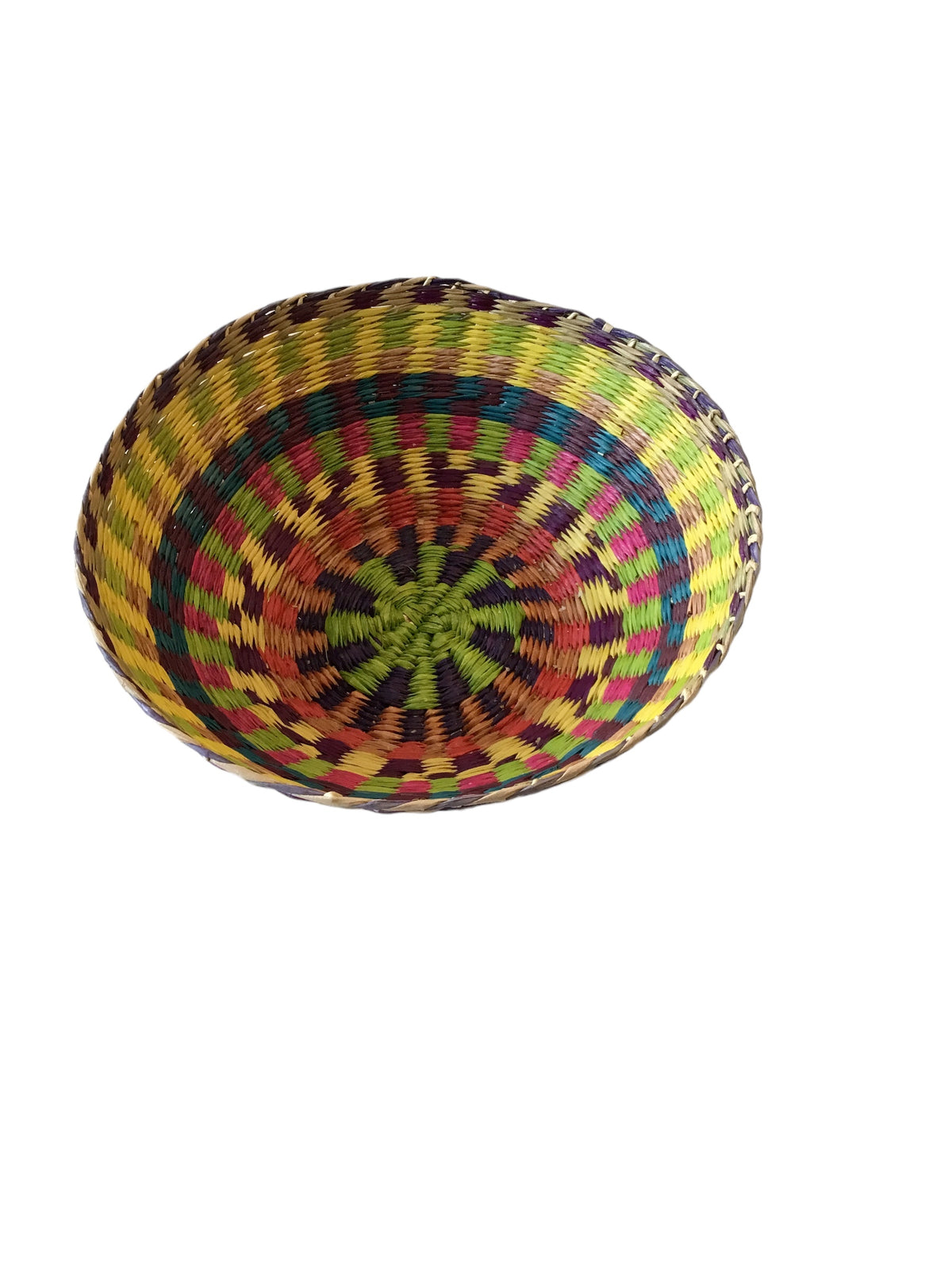 multi color straw bowl