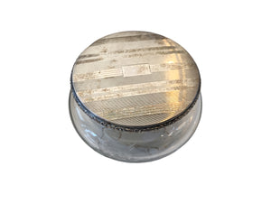 GLASS JAR WITH SLIVER LID