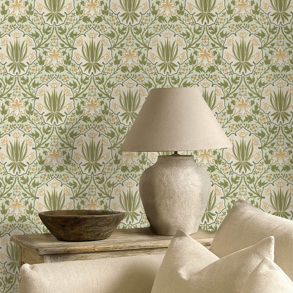 Iris & Rose in Bayleaf/Weld by Morris & Co.