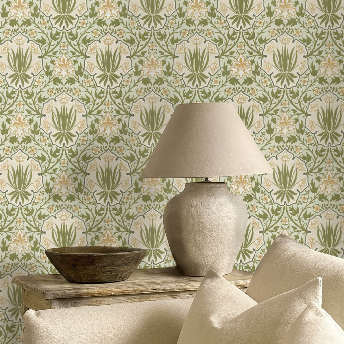 Iris & Rose in Bayleaf/Weld by Morris & Co.