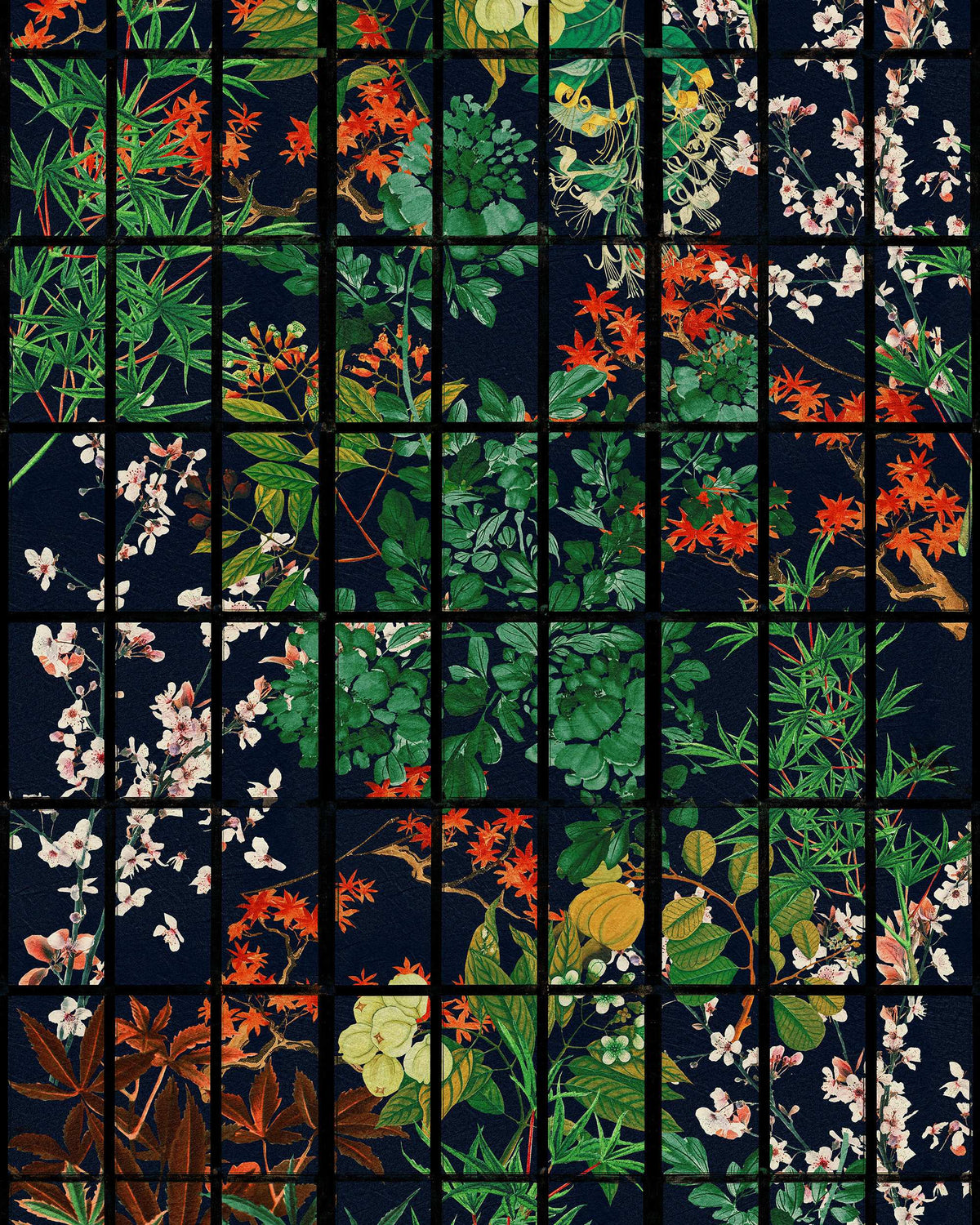 JAPANESE GARDEN BY NIGHT WALLPAPER