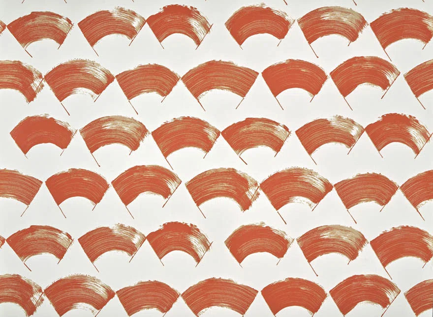 Les eventails wallpaper in Coquelicot