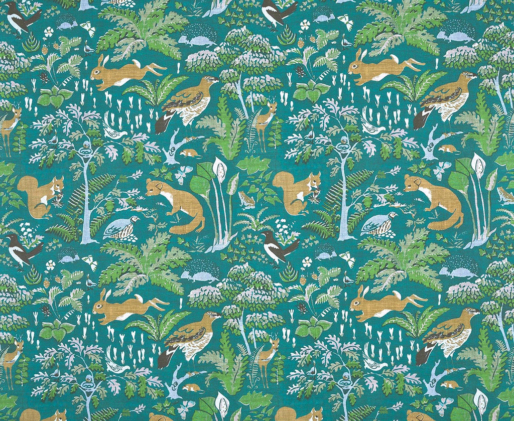 En forêt wallpaper in Turquoise