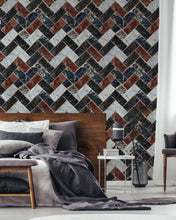 Load image into Gallery viewer, HERRINGBONE WALLPAPER