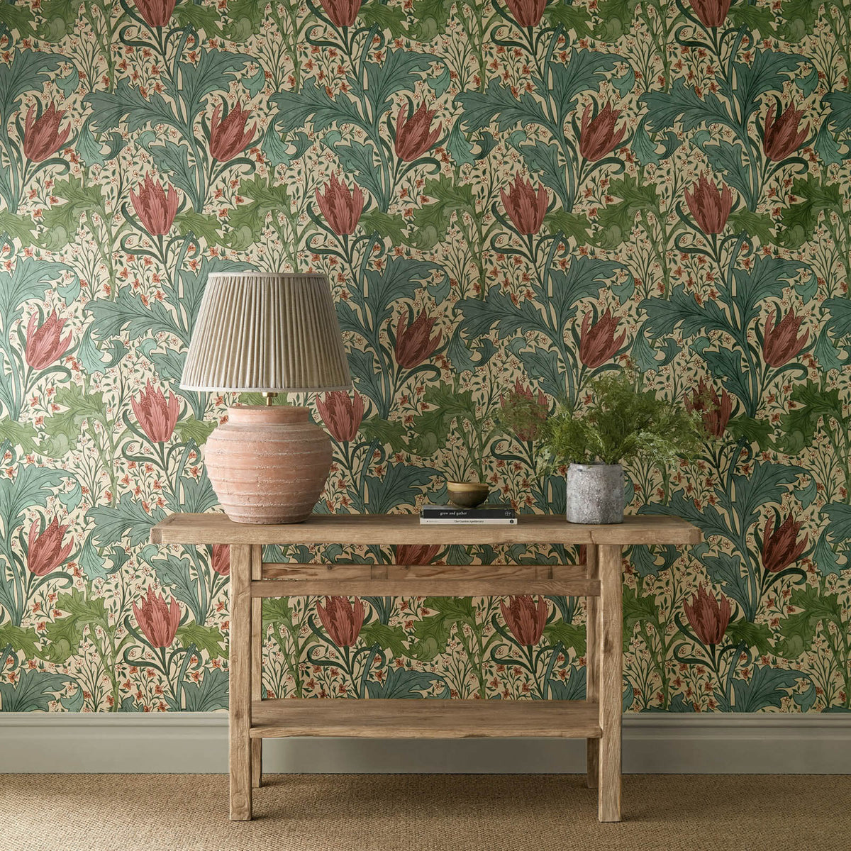 Lent Lily in Plum/Bayleaf by Morris & Co.