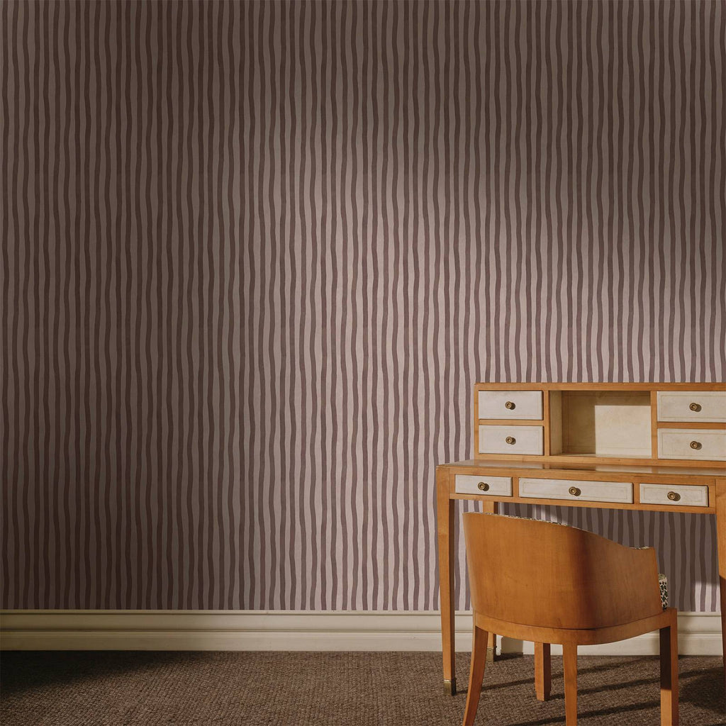 ARTIST'S STRIPE Wallpaper - Carnelian
