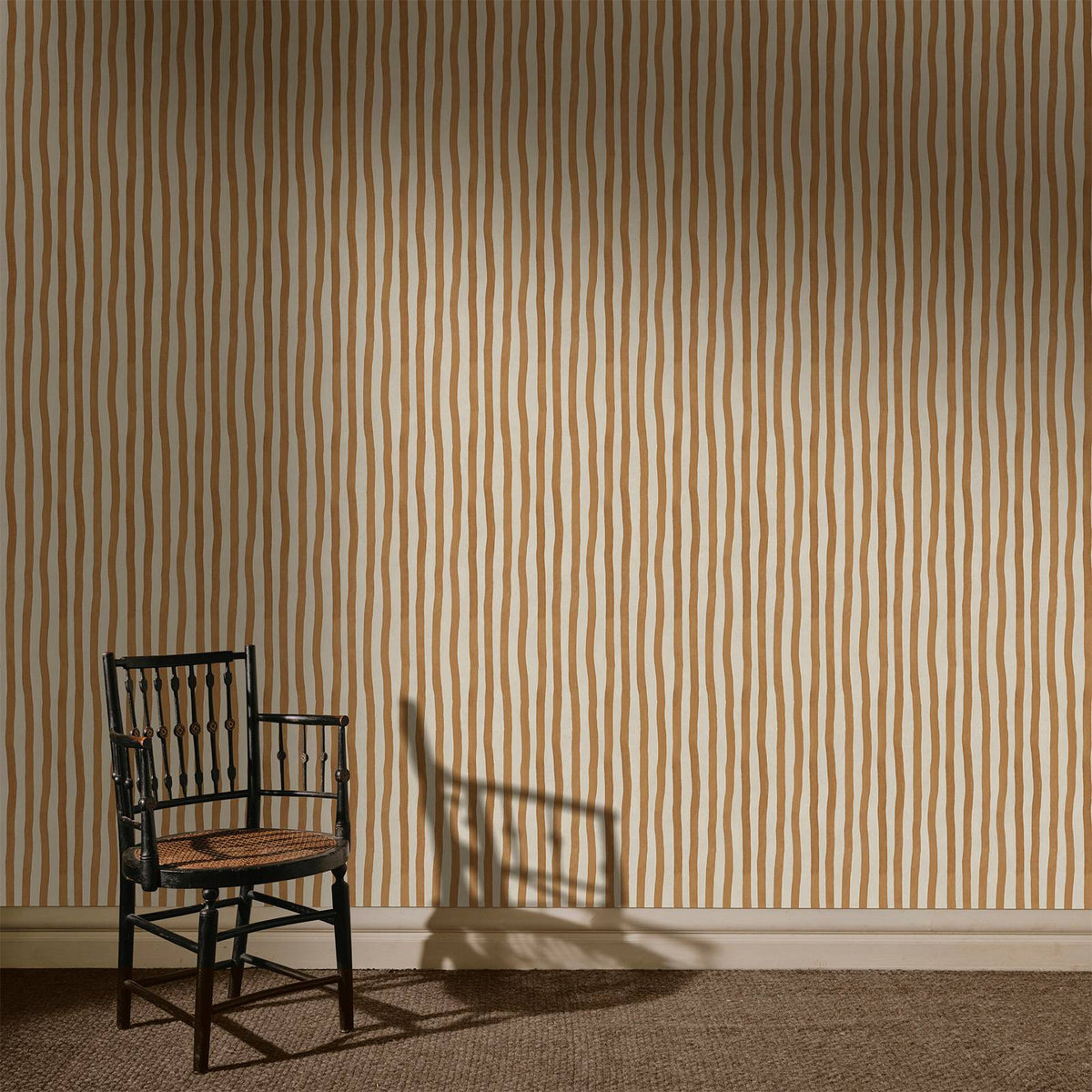 ARTIST'S STRIPE Wallpaper - Amber