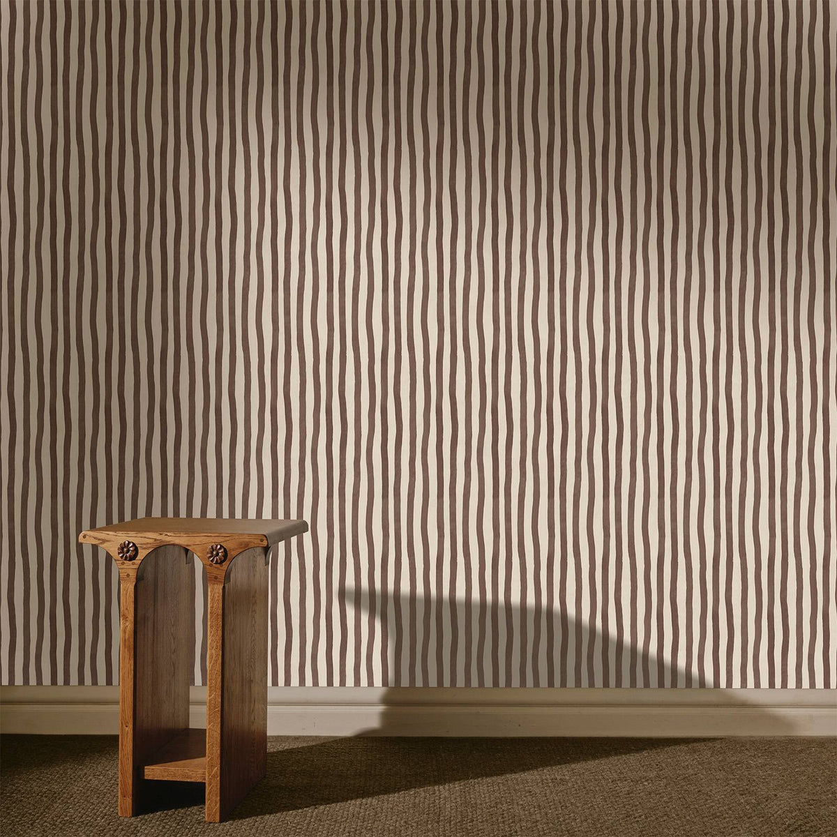 ARTIST'S STRIPE Wallpaper - Cocoa