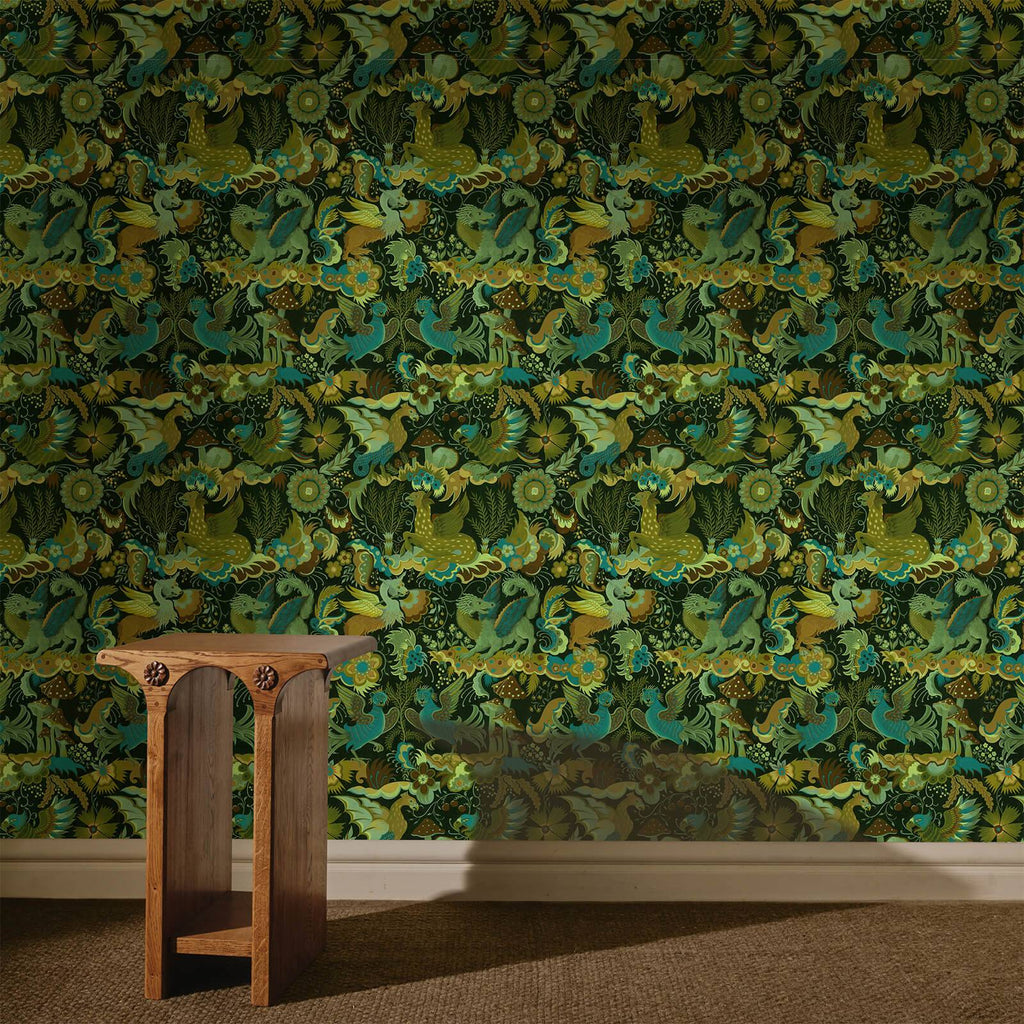 PHANTASIA Wallpaper - Emerald Green