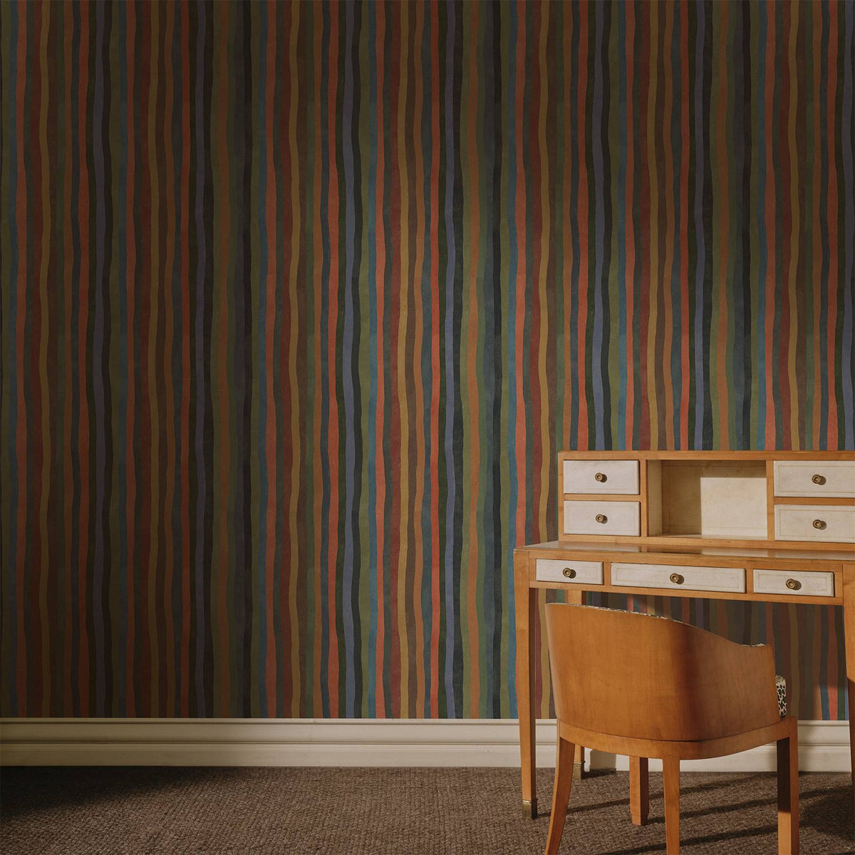 ARTIST'S STRIPE Wallpaper - Moss
