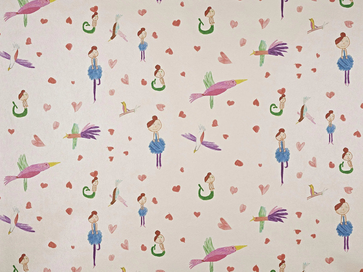Les ballerines d'esther & romane wallpaper in Multicolore