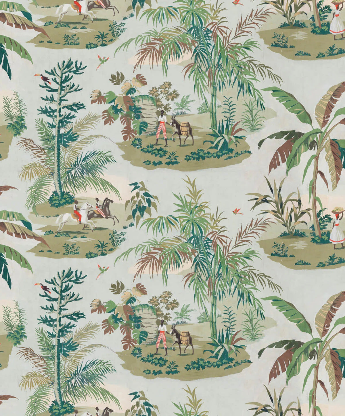 Martinique wallpaper in Céladon