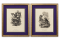 pair of vintage monkey prints